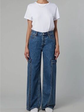 Still here Joey Wide Leg Cargo Denim Jeans